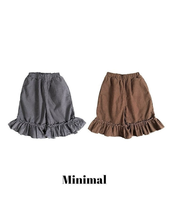 [MINIMAL]モダールフリルパンツ