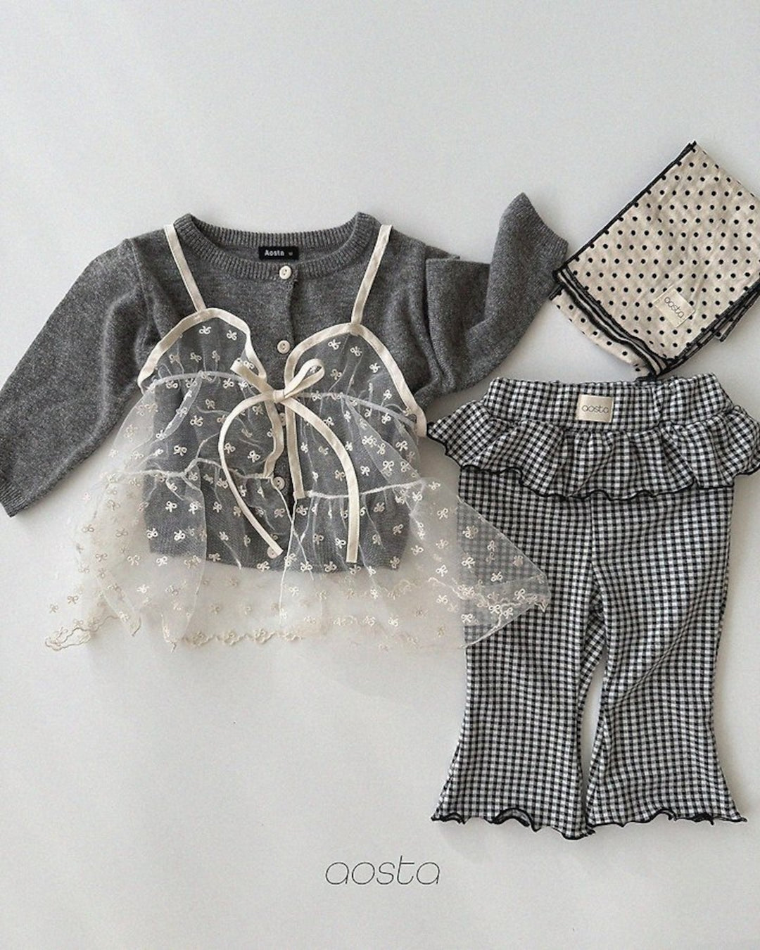 [AOSTA]Lace Ribbon OpenDress