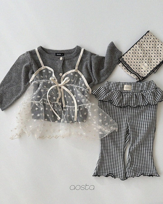[AOSTA]Lace Ribbon OpenDress