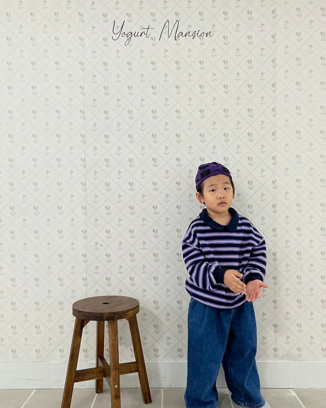 [yogurt mansion]stripe collar MTM
