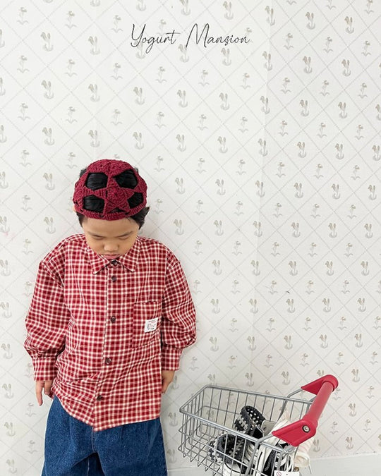 [yogurt mansion]check shirt