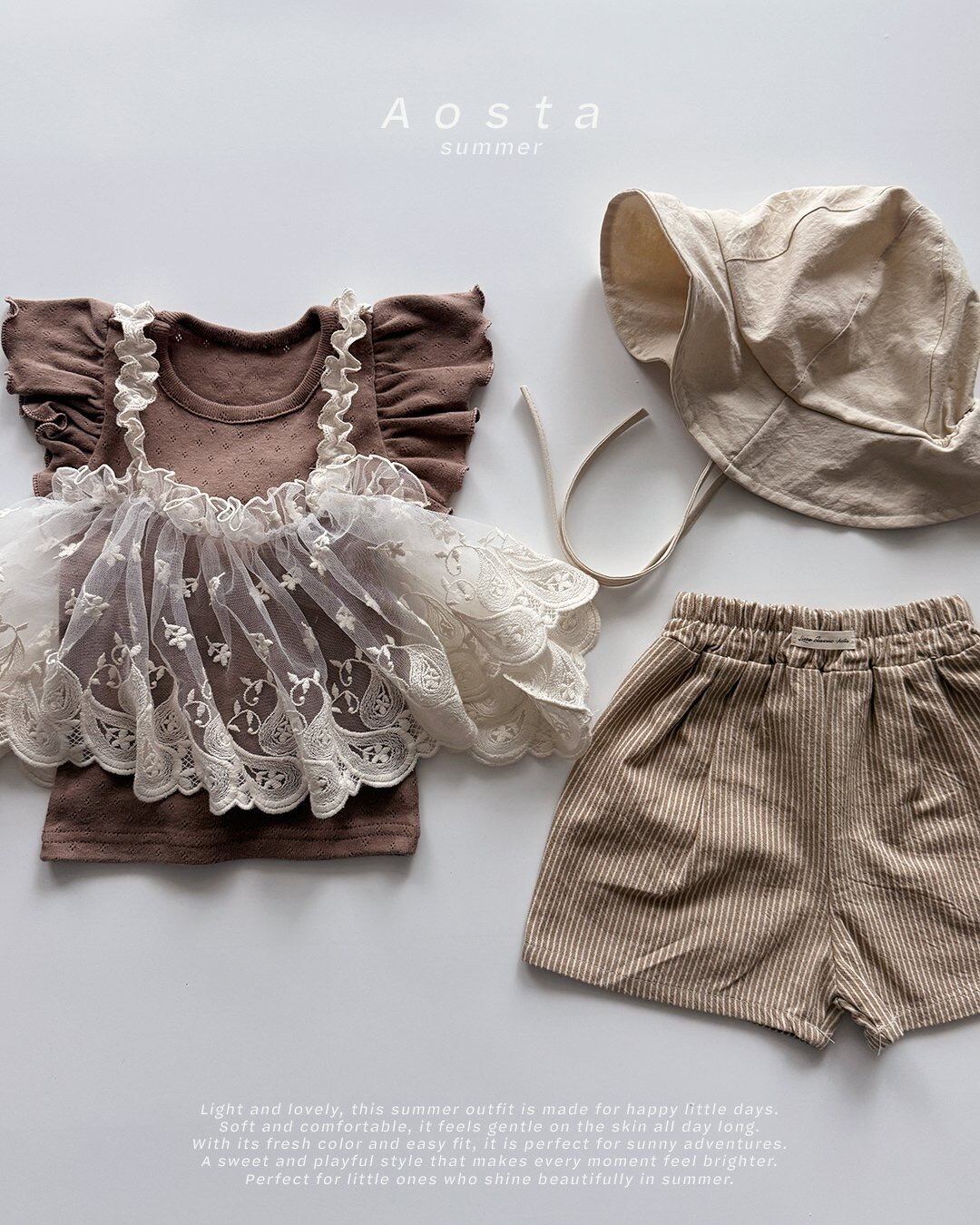 [aosta]lace strap bustier