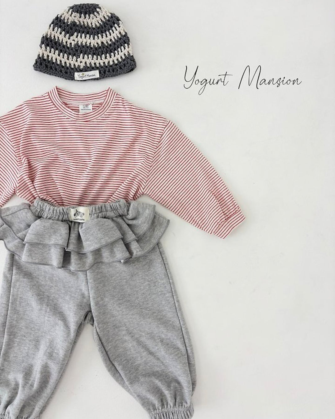 [yogurt mansion]cocoa stripe T