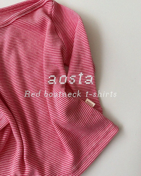 [AOSTA]Boat Neck T
