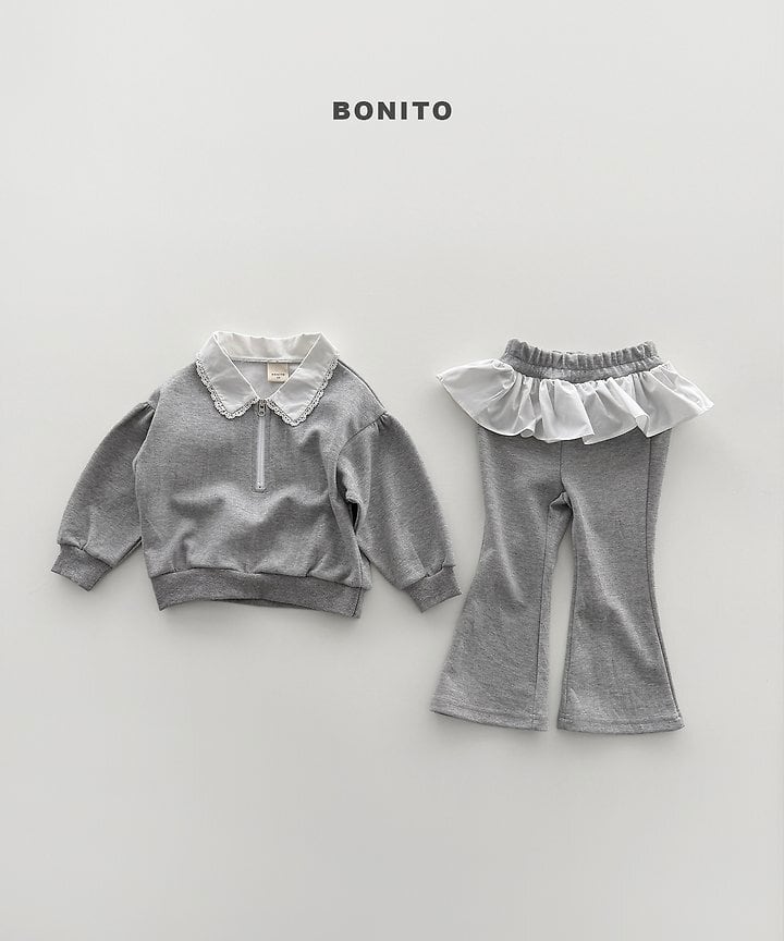 [BONITO]シャーリングカラーセットアップ