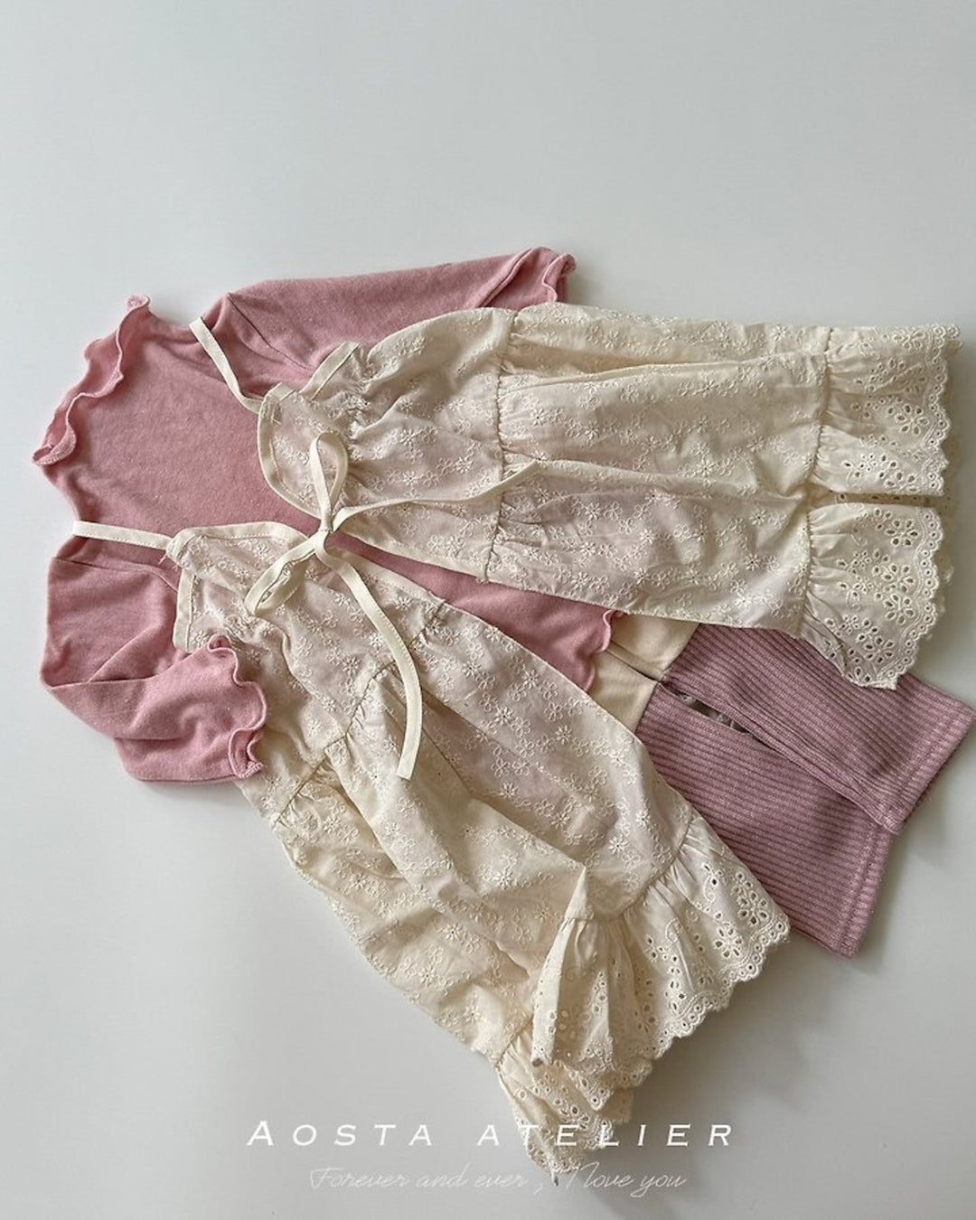 [AOSTA]Lace Cotton OpenDress