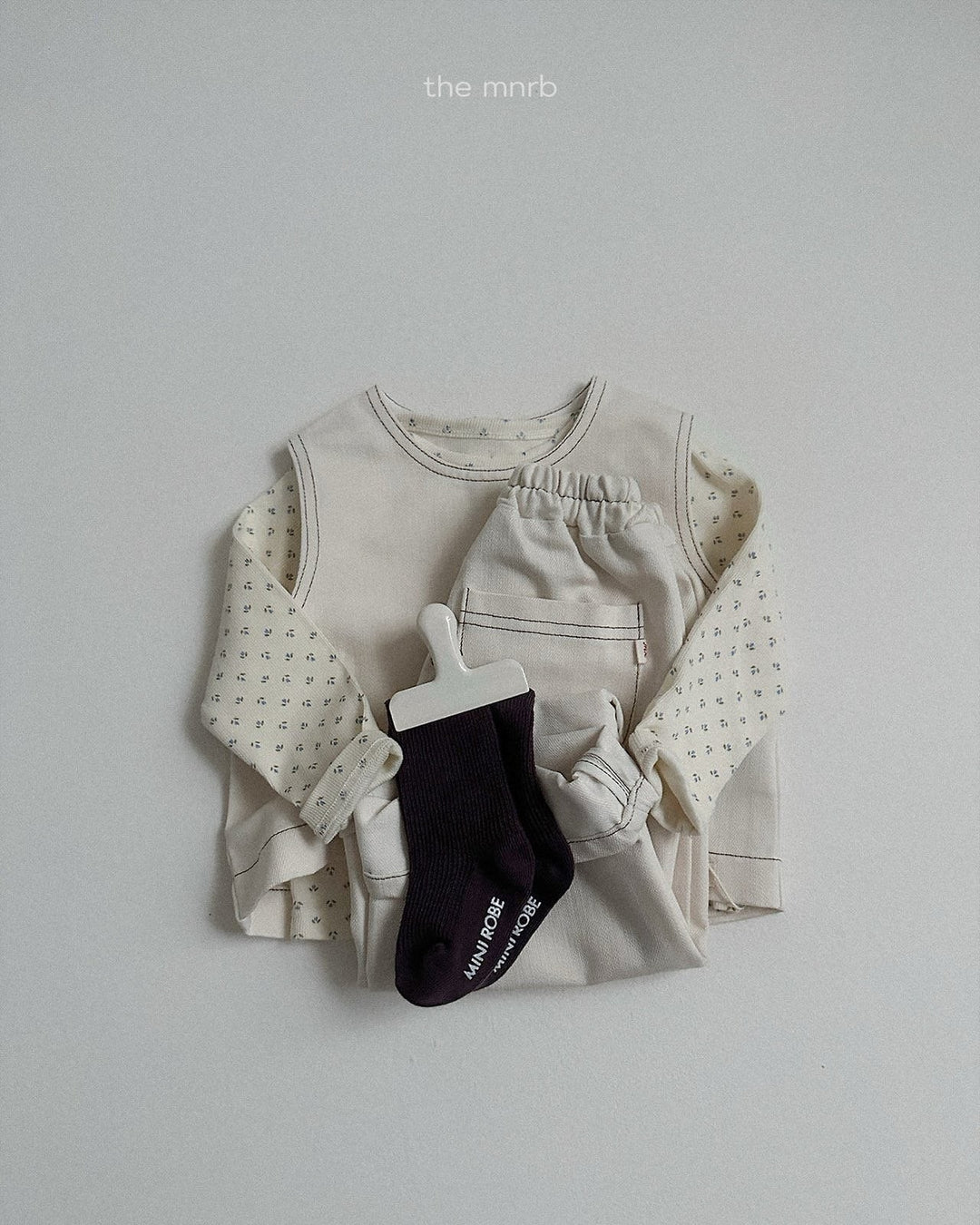 [minirobe]Basic Waffle Socks 3Set