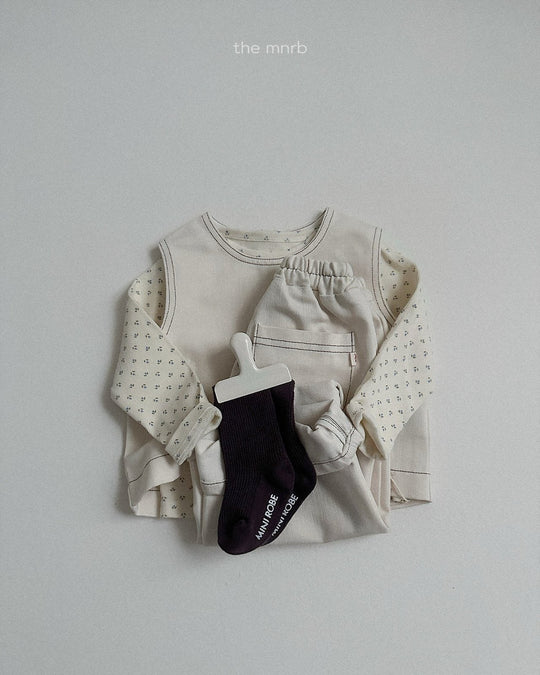 [minirobe]Basic Waffle Socks 3Set
