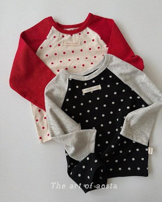 [AOSTA]Dot Raglan T