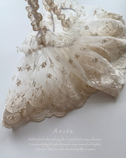[aosta]lace strap bustier