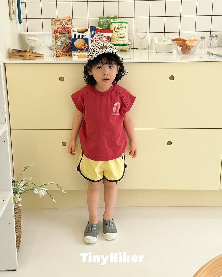 [TinyHiker]rainbow raglan T