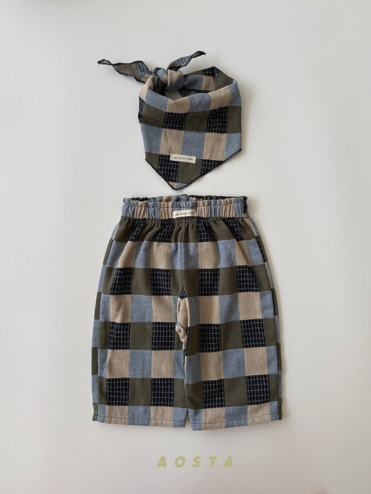 [AOSTA]Patchwork Pants