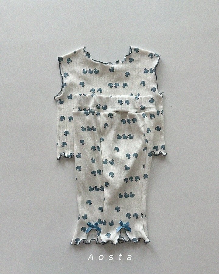 [aosta]lip ribbon pants