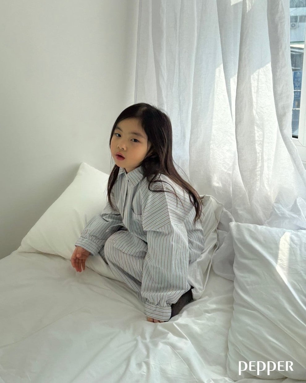 [pepper]stripe shirt