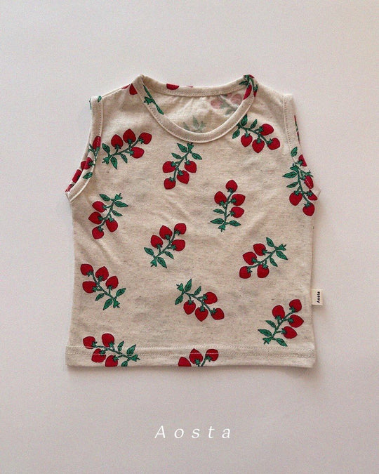 [aosta]linen sleeveless T