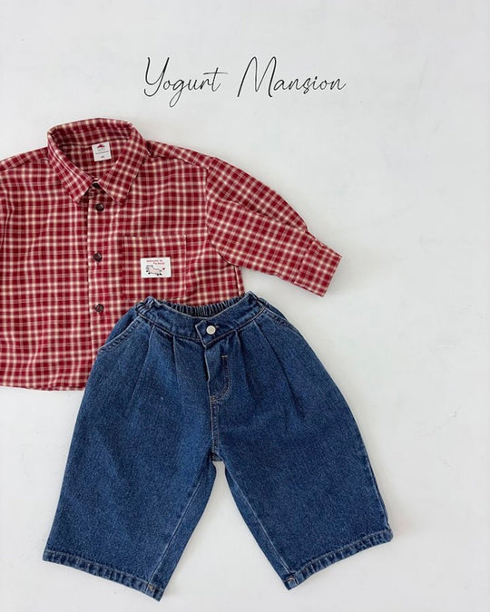 [yogurt mansion]check shirt