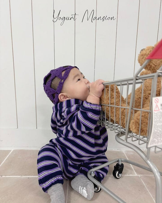 [yogurt mansion]stripe hoodie suits