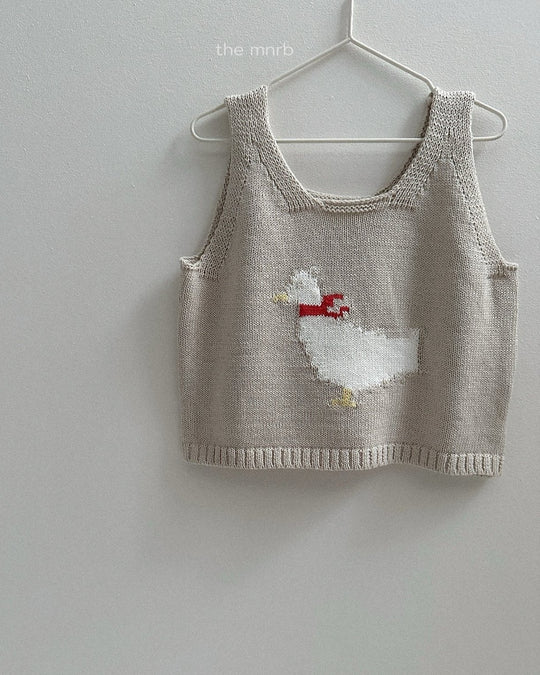 [minirobe]Duck Knit Vest