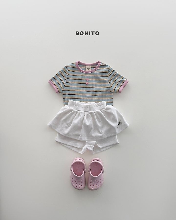[BONITO]stripe rib T