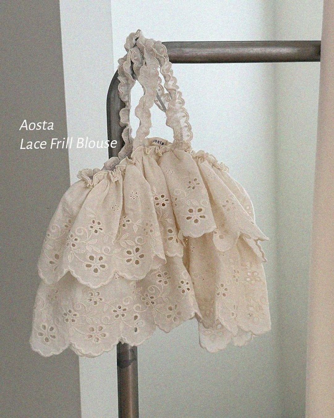 [AOSTA]Lace Cancan Blouse