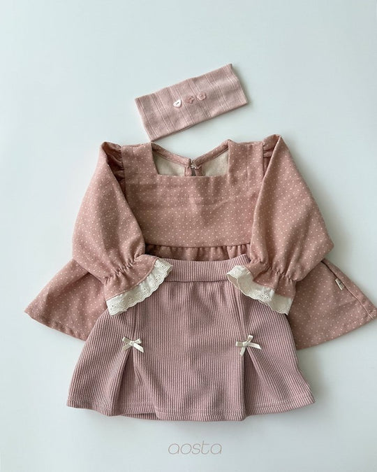 [AOSTA]Milk Dot Blouse
