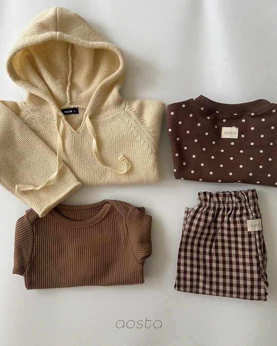 [AOSTA]Knit Cookie Hoodie