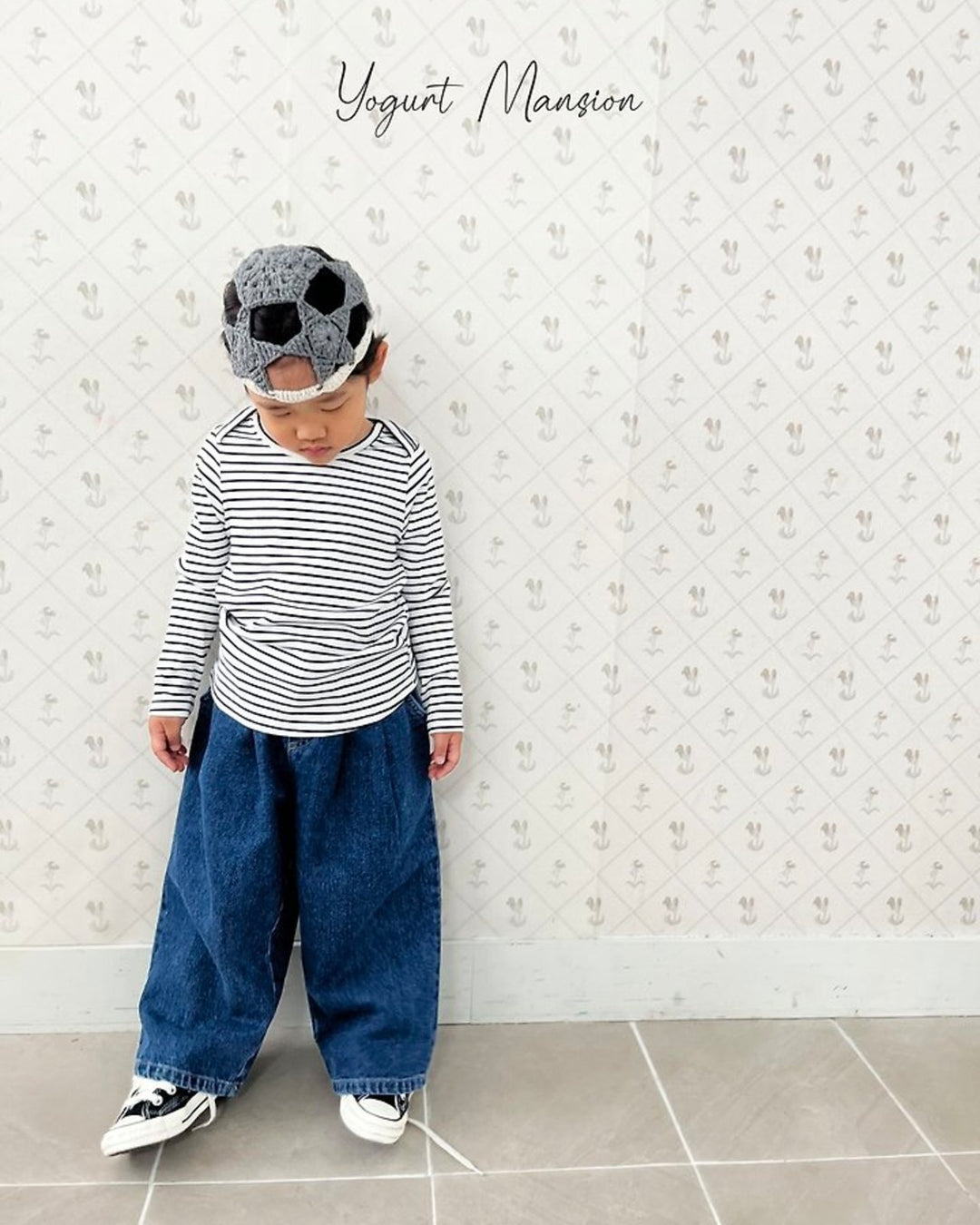 [yogurt mansion]rib stripe T
