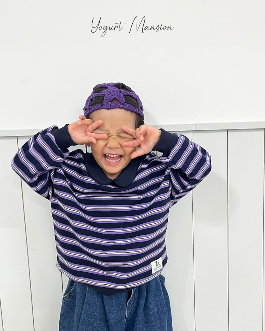 [yogurt mansion]stripe collar MTM
