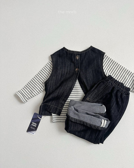 [minirobe]Non-Fade Denim Pants