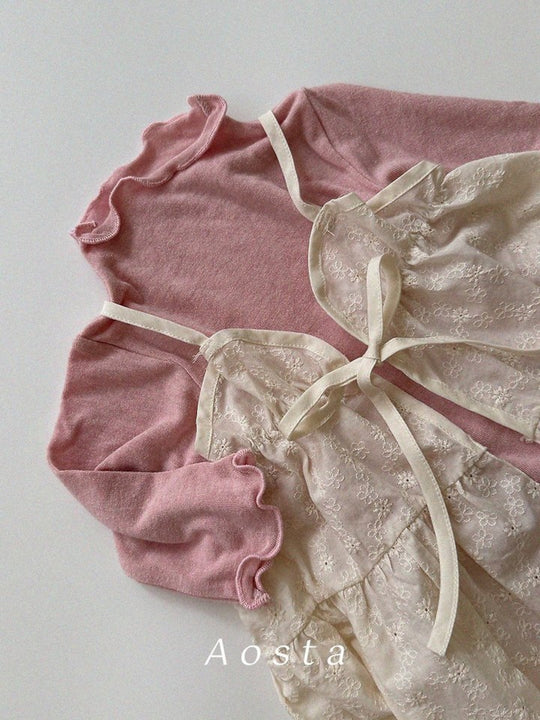 [AOSTA]Lace Cotton OpenDress