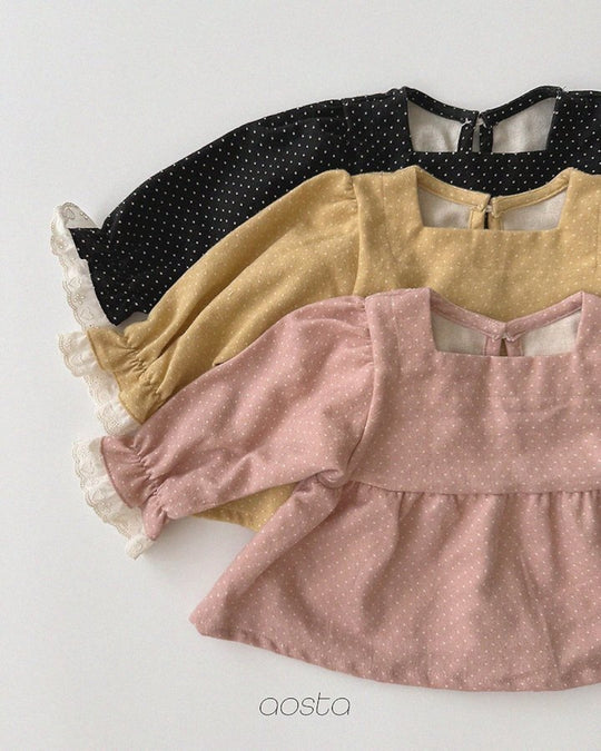 [AOSTA]Milk Dot Blouse