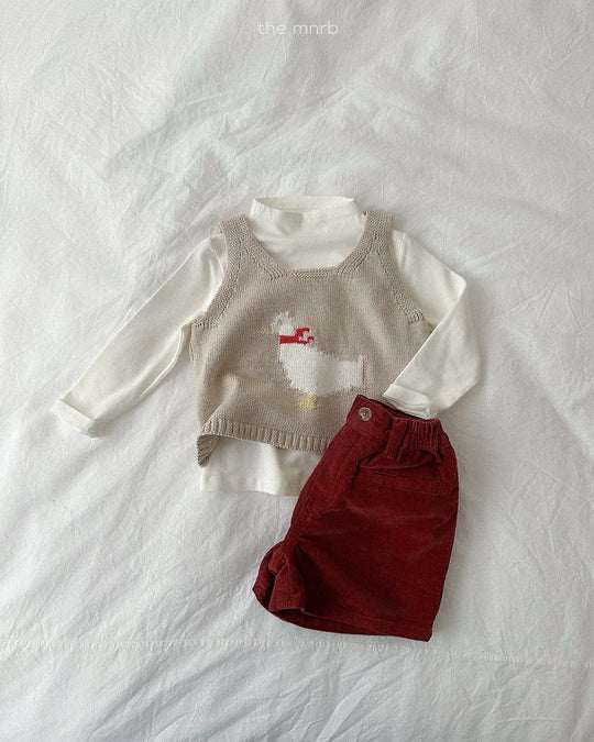 [minirobe]Duck Knit Vest