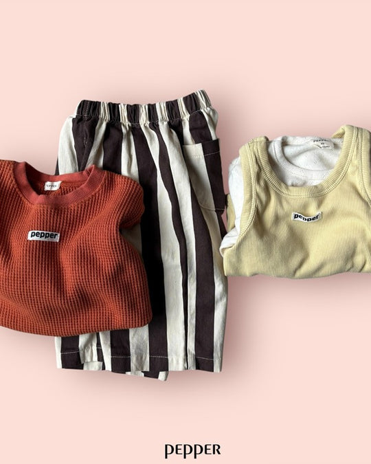 [pepper]banana kick stripe pants