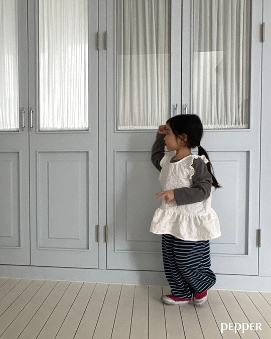 [pepper]yoyo stripe jogger pants