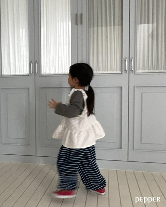 [pepper]yoyo stripe jogger pants