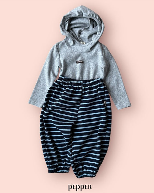 [pepper]yoyo stripe jogger pants