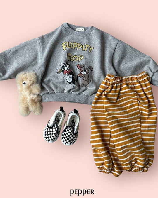 [pepper]yoyo stripe jogger pants