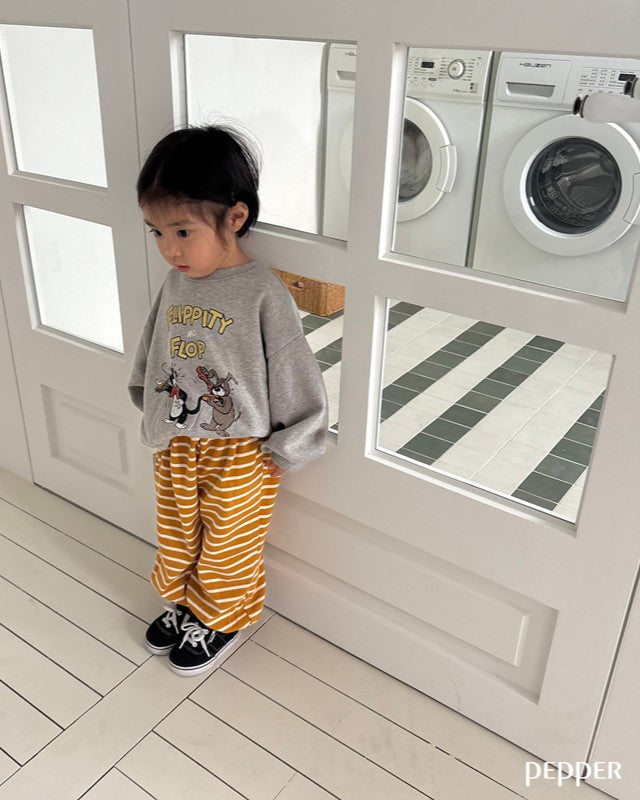 [pepper]yoyo stripe jogger pants