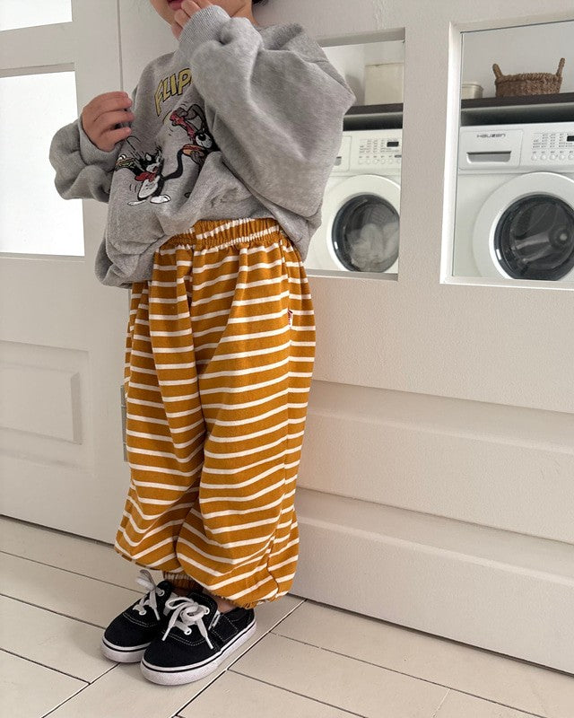 [pepper]yoyo stripe jogger pants