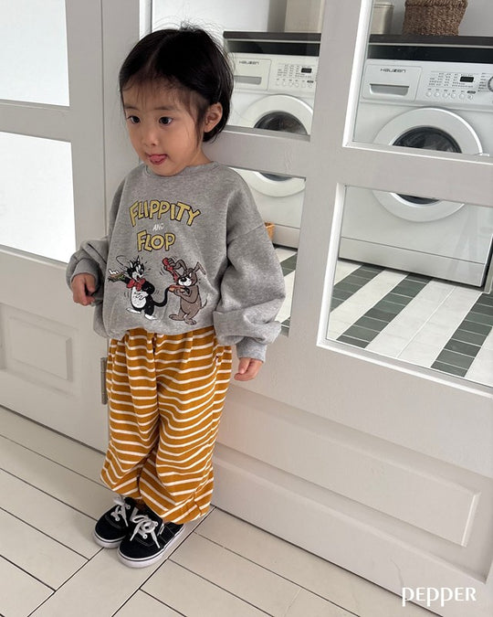 [pepper]yoyo stripe jogger pants