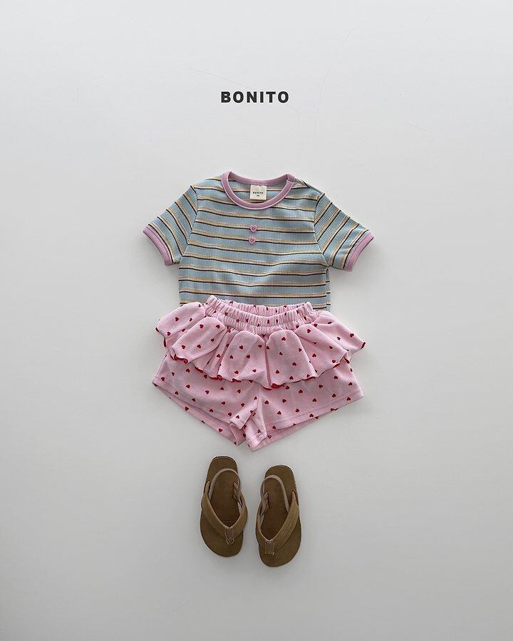 [BONITO]stripe rib T
