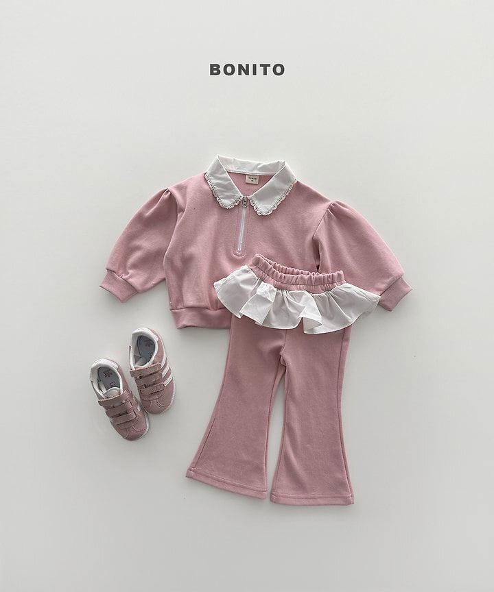 [BONITO]シャーリングカラーセットアップ