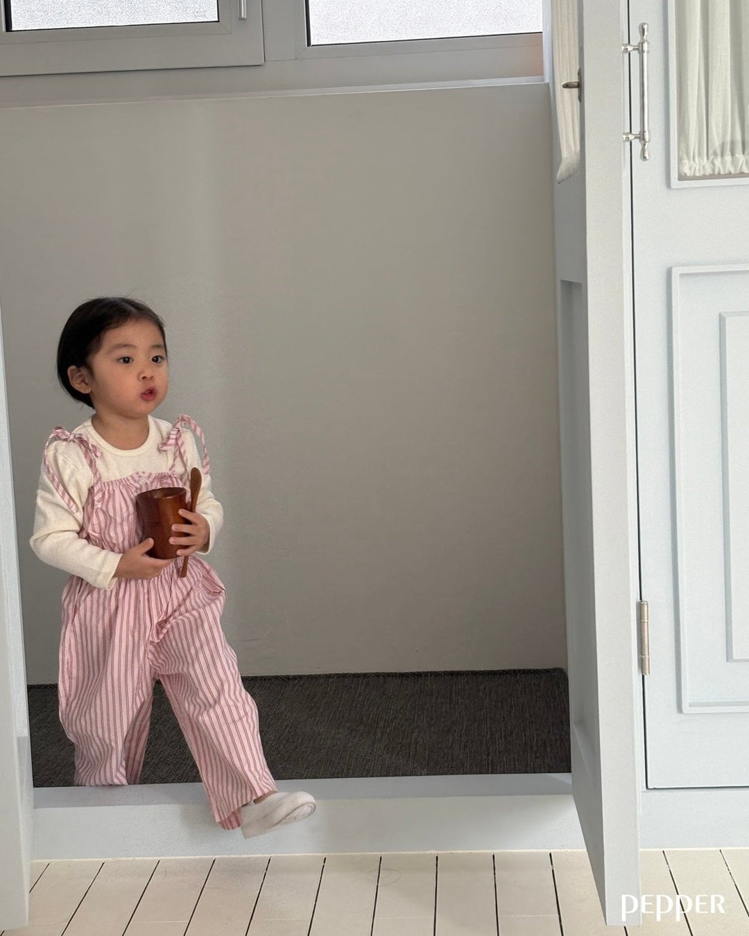 [pepper]stripe gaucho pants