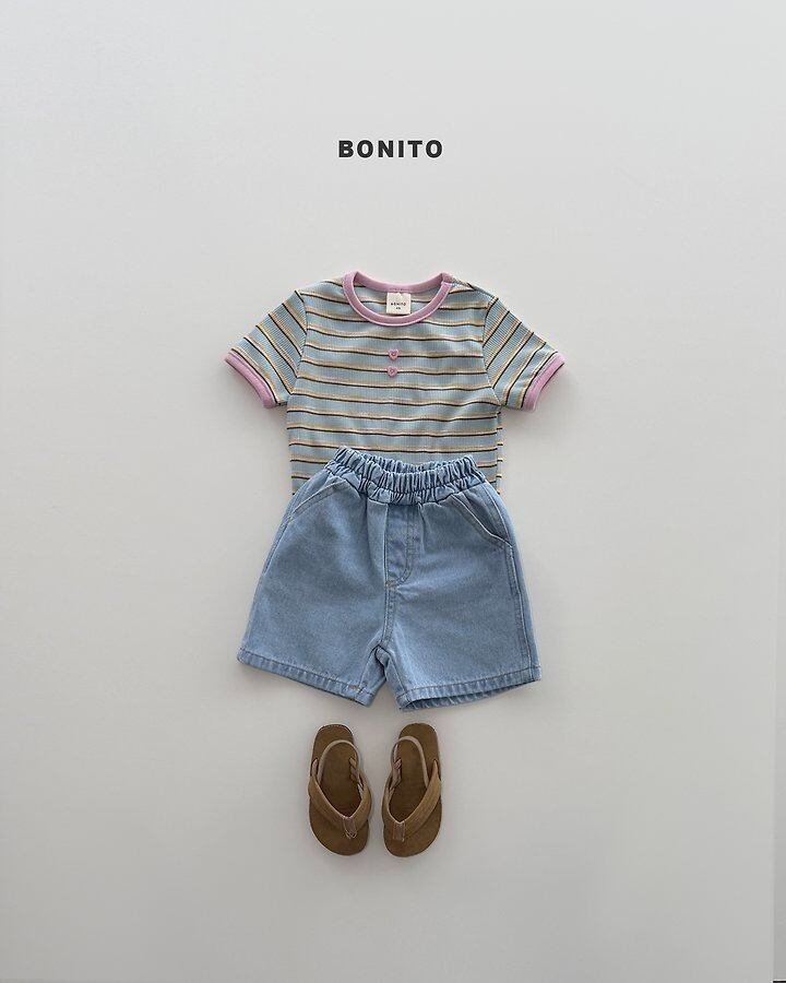 [BONITO]stripe rib T
