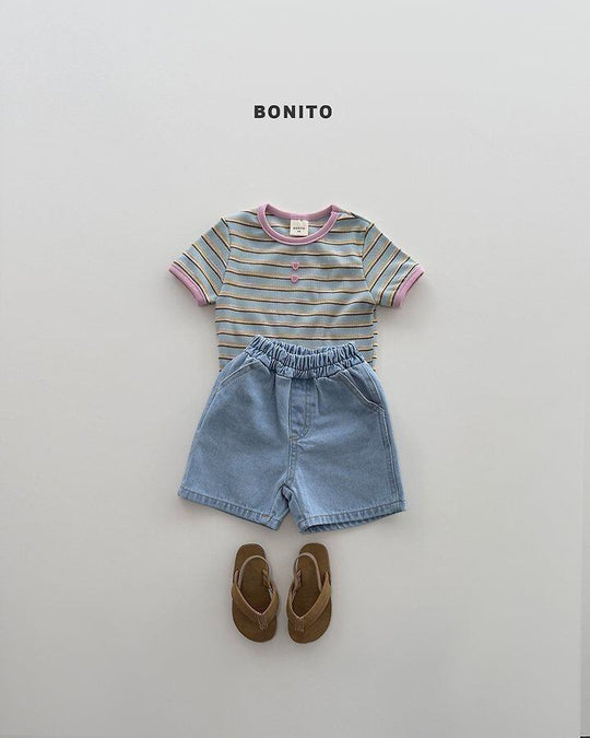 [BONITO]stripe rib T