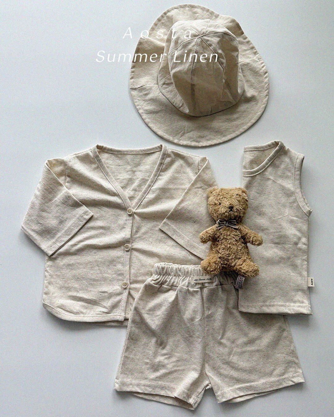 [aosta]linen sleeveless T