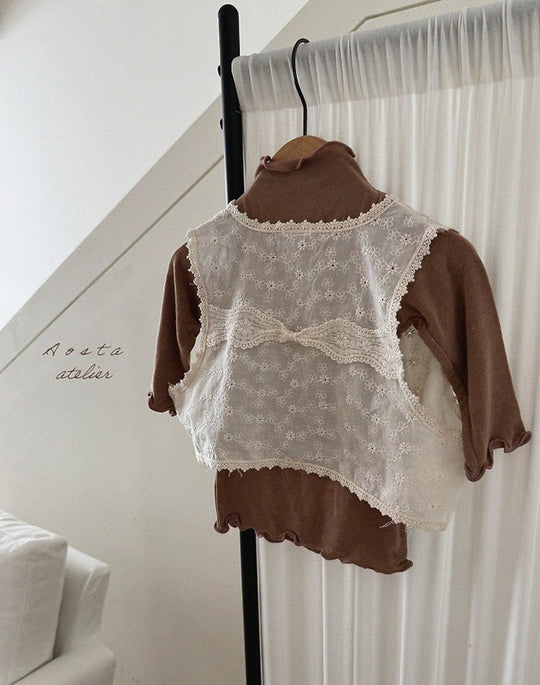 [AOSTA]Lace Open Vest