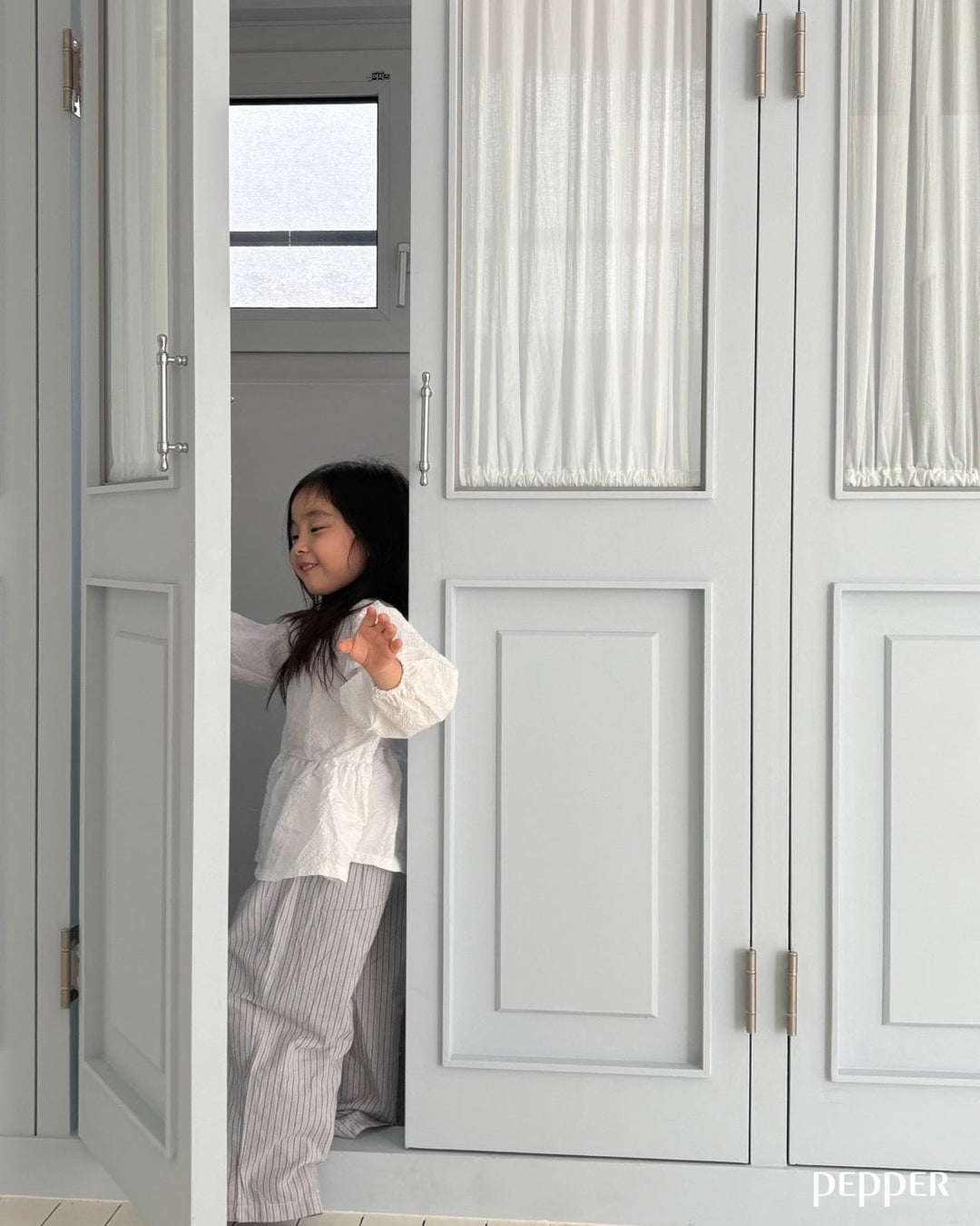 [pepper]stripe gaucho pants