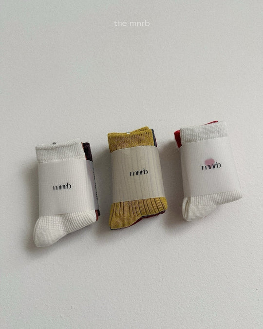 [minirobe]Basic Waffle Socks 3Set