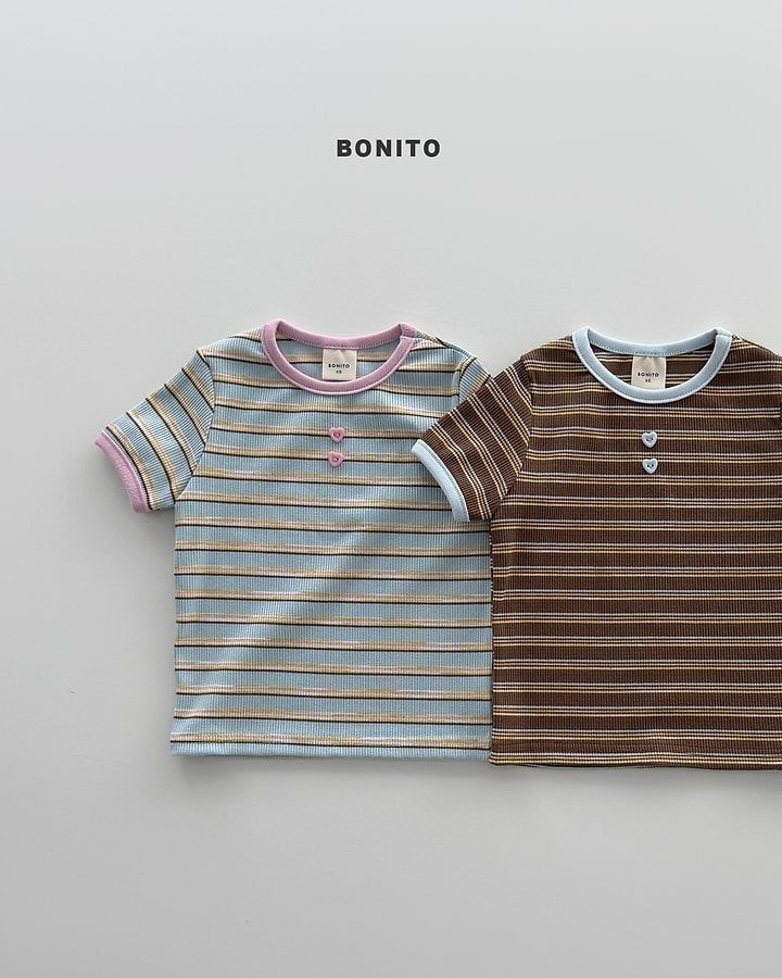 [BONITO]stripe rib T